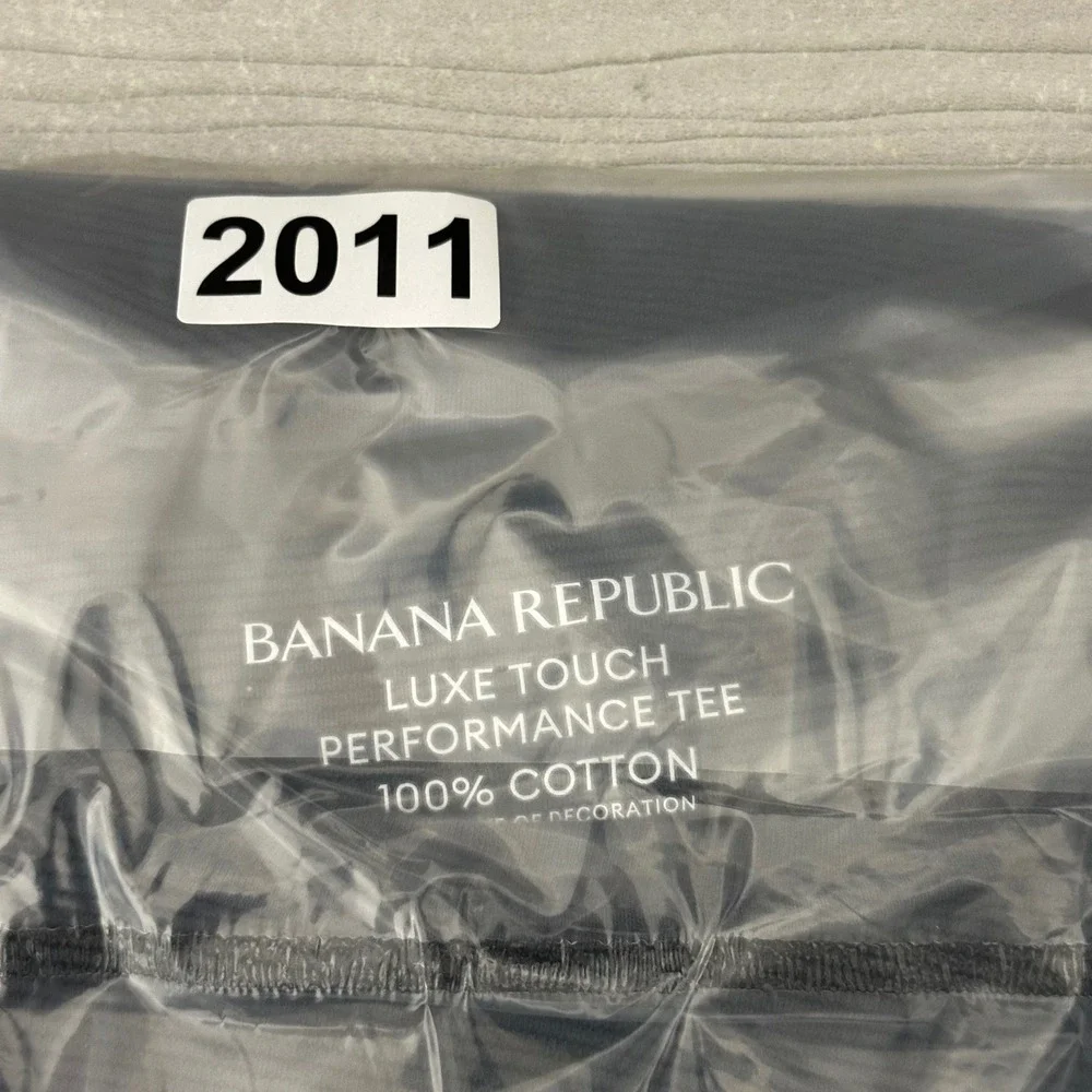 Banana Republic Performance‎ Tee Mens Large Gray Luxe Touch Short Sleeve T-Shirt